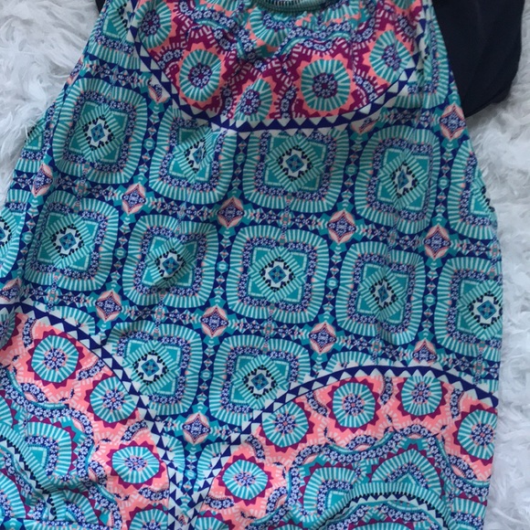 SOLD Athleta Tankini Top Milticolor Blue Swim Top 32B/C - Picture 3 of 8